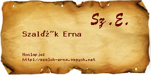 Szalók Erna névjegykártya